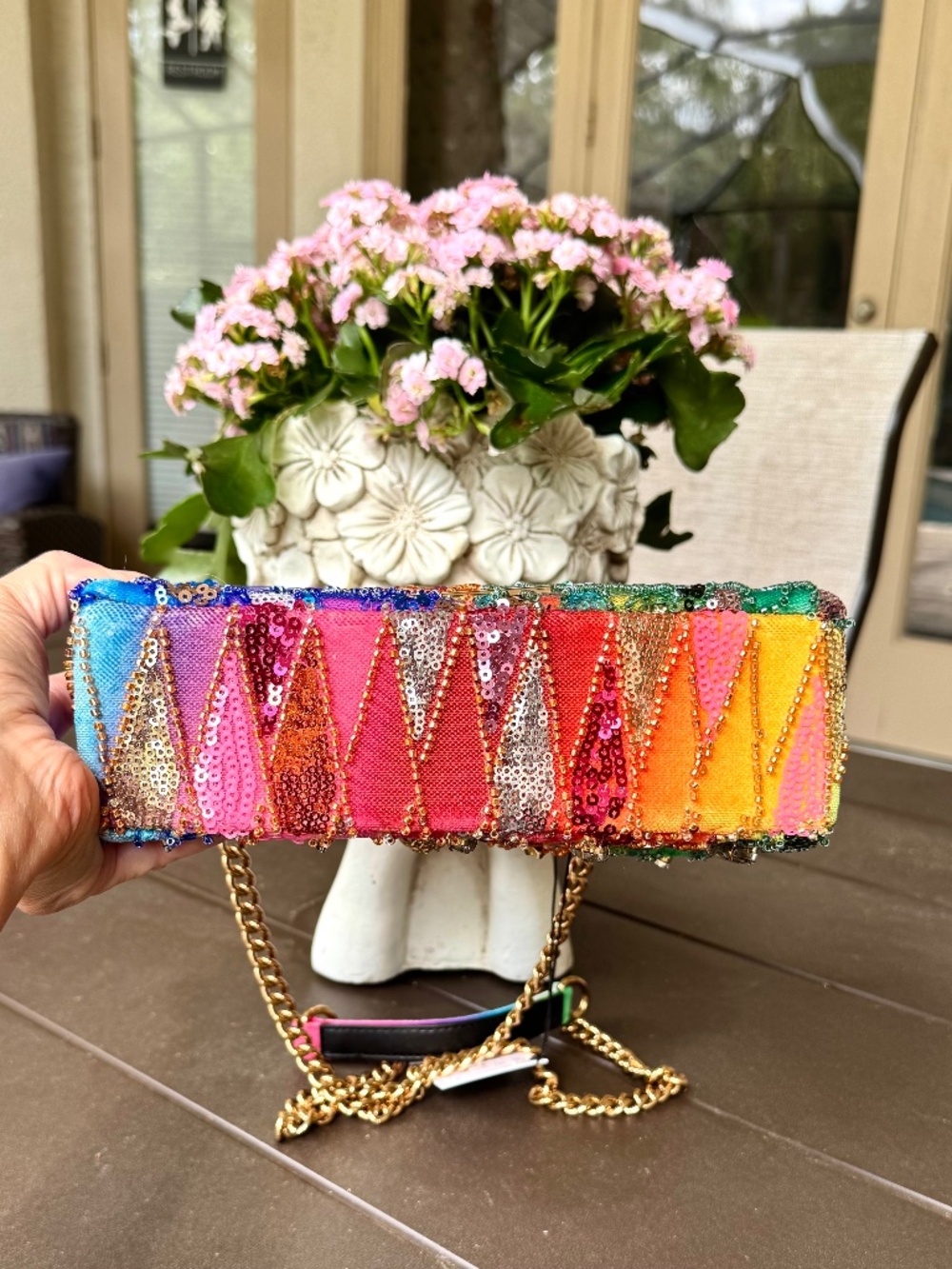 NWT GORGEOUS Kurt Geiger Kensington Ombré Sequin Gemstone Bag - Picture 4 of 10
